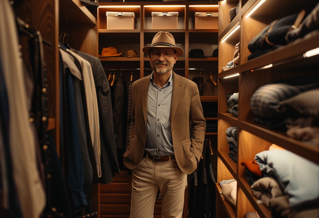 older man in hat