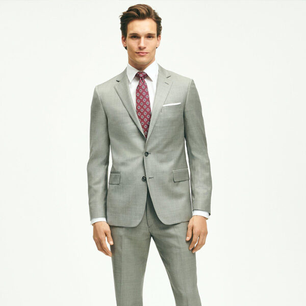 Classic Fit Wool Sharkskin Suit