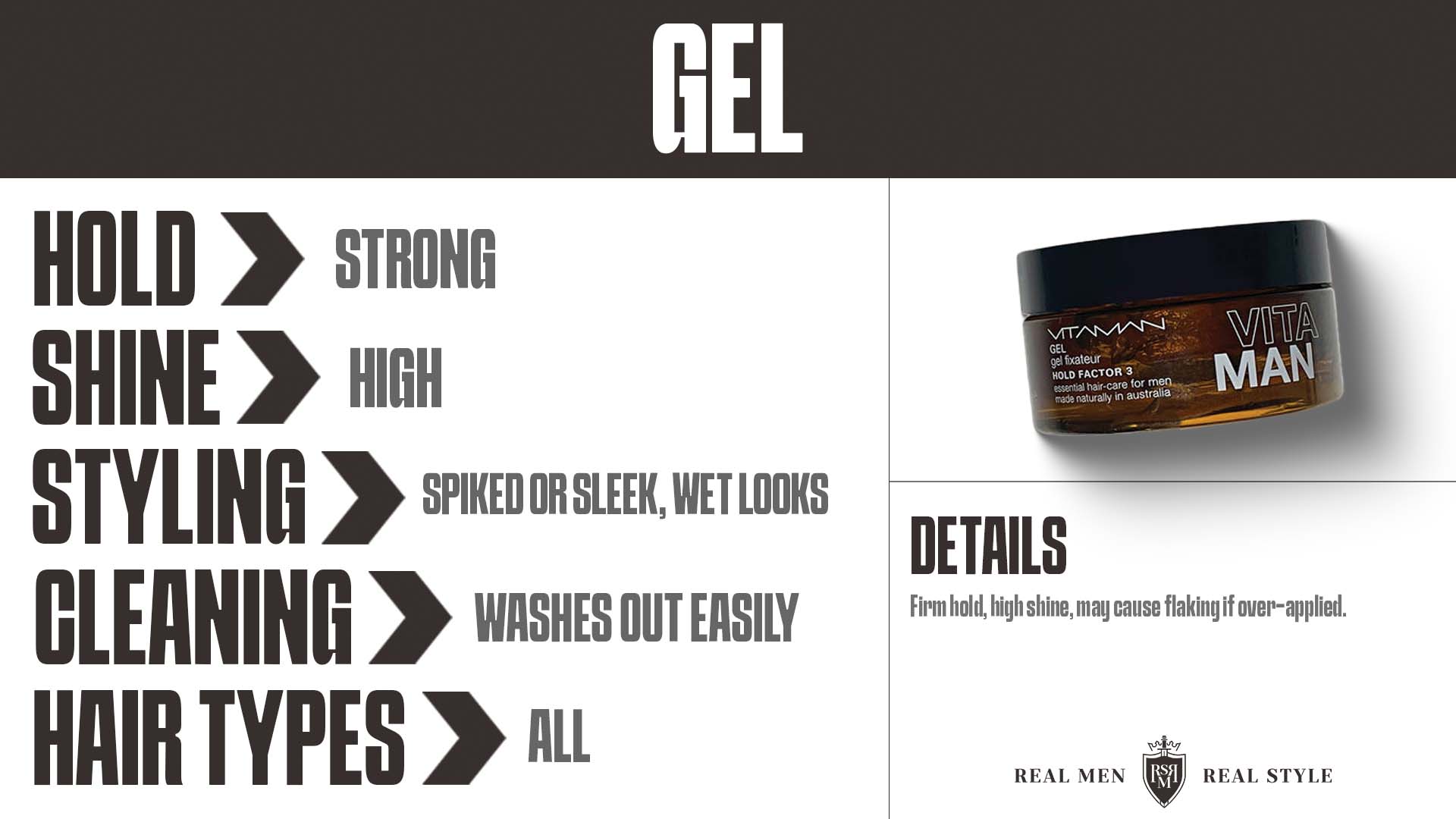 hair gel features