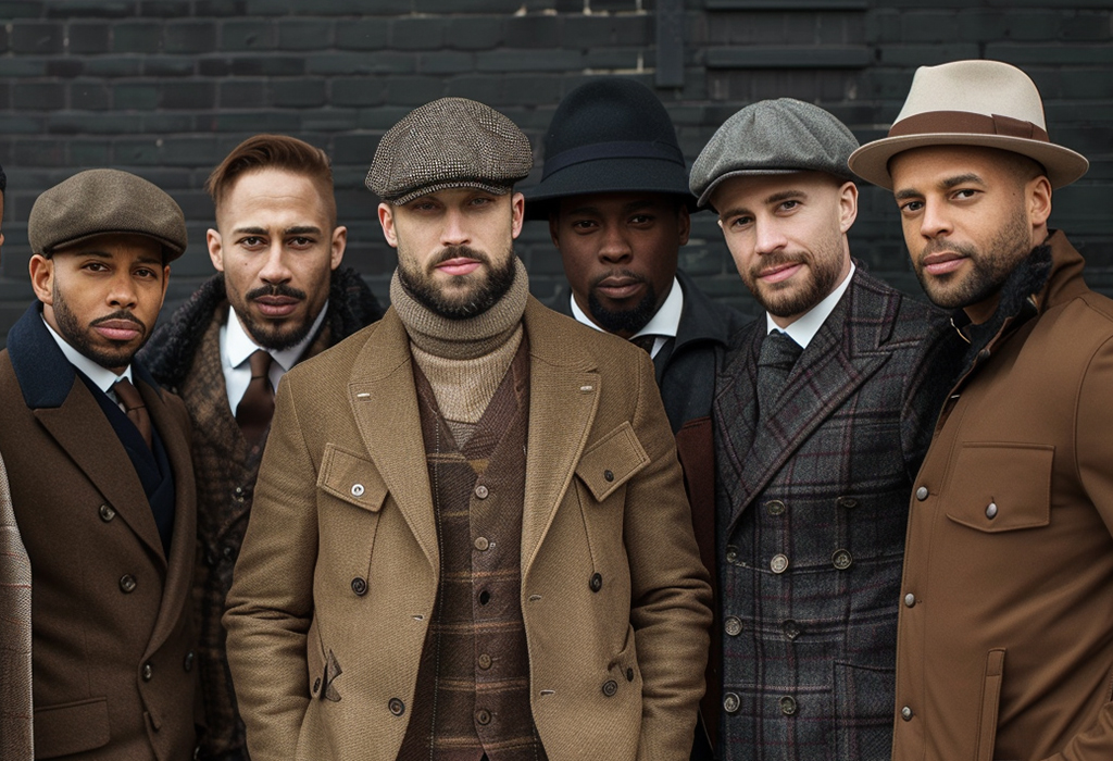 men wearing various styles of hats