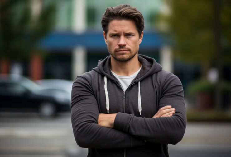 man with crossed arms