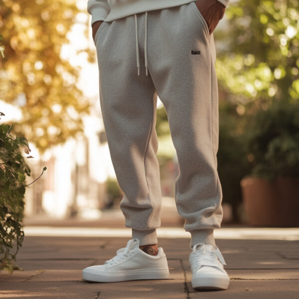 sweatpants with white sneakers