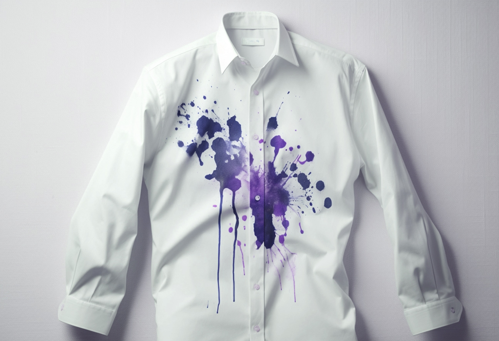 dress shirt with stains