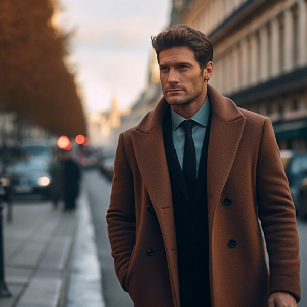 men in overcoat