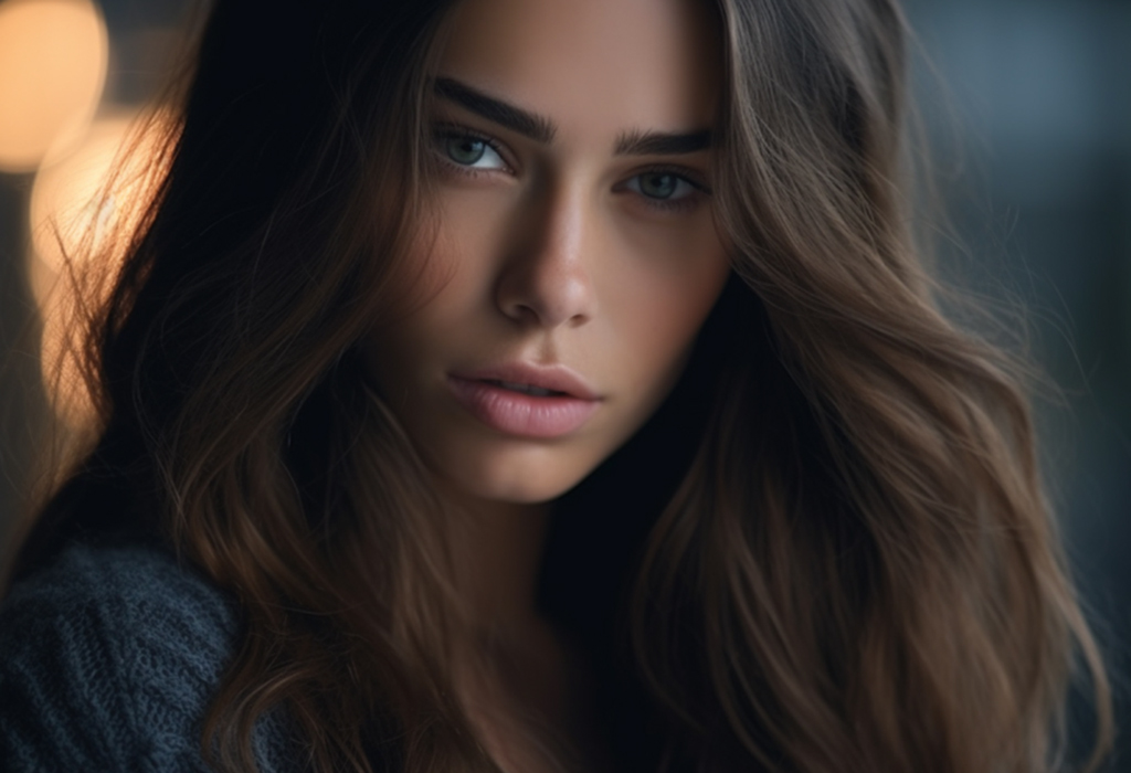 a girl looks at you