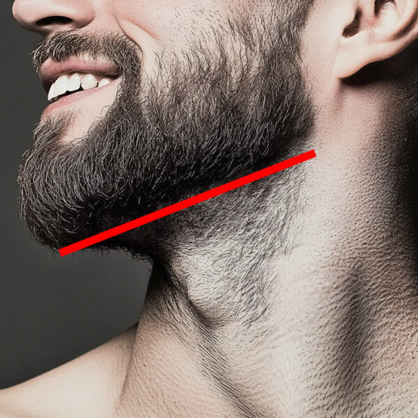neck beard jaw line